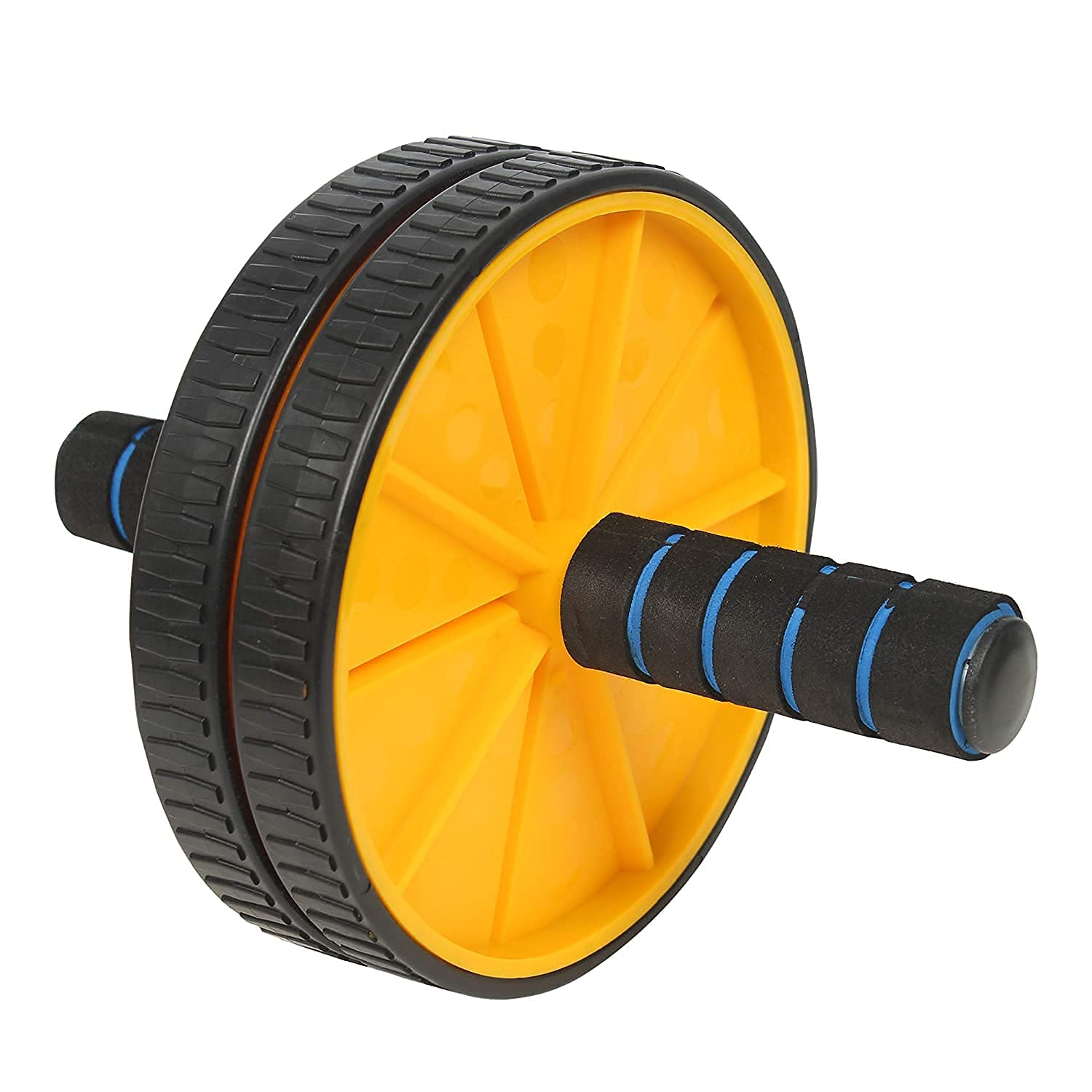 AB Wheel Roller Free Knee Mat and Anti-Slip Handles, Double Wheel and Storage Box. for Stomach Exercise, Abs and Core (Men and Women)