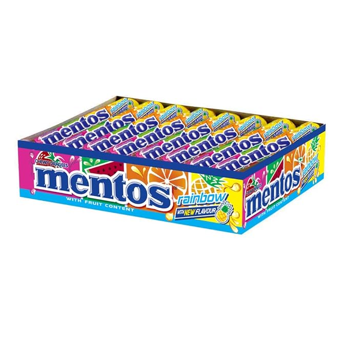 Perfetti Mentos Rainbow Stick – Assorted Flavor 20 Pcs