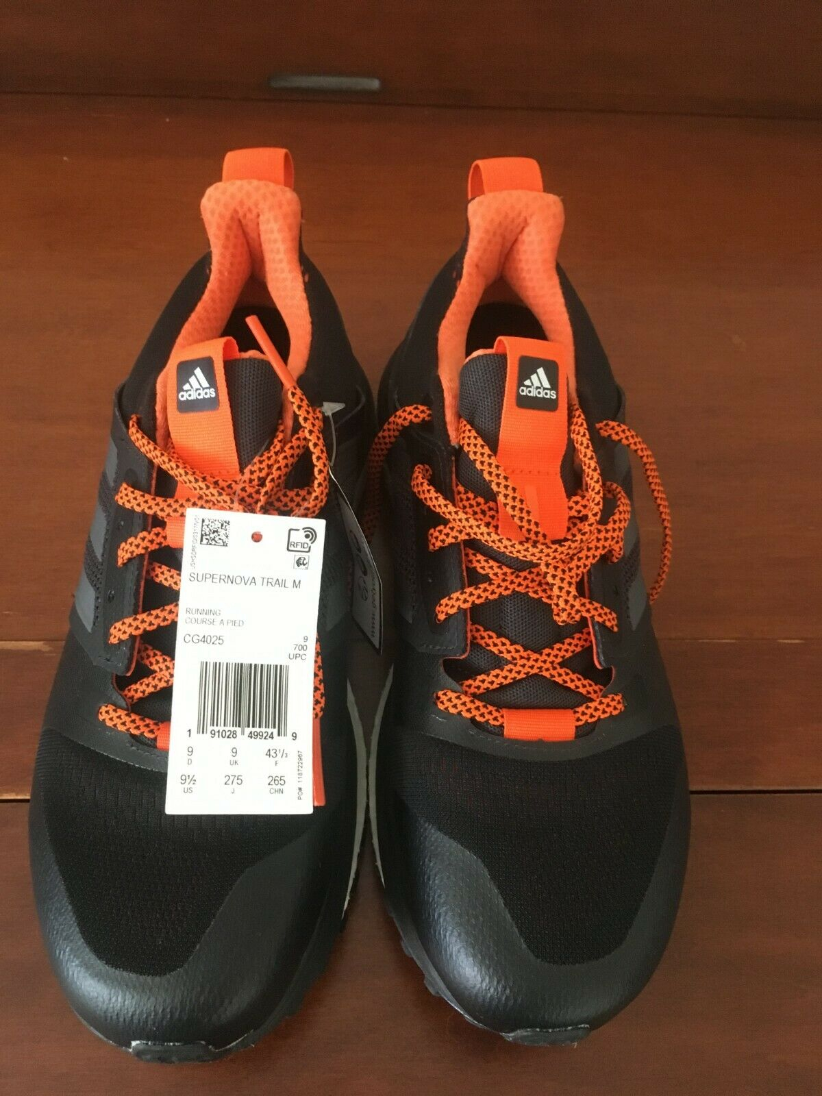 Adidas Supernova Trail Running Black/Orange Shoes Men CG4025