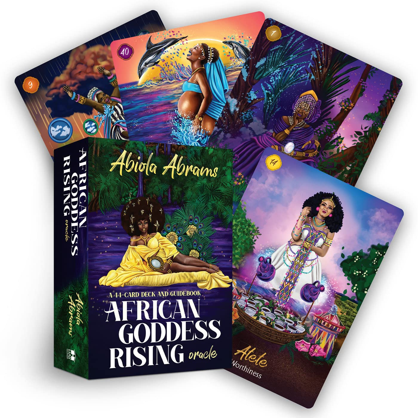 African Goddess Rising Oracle: A 44-Card Deck and Guidebook by Abiola Abrams