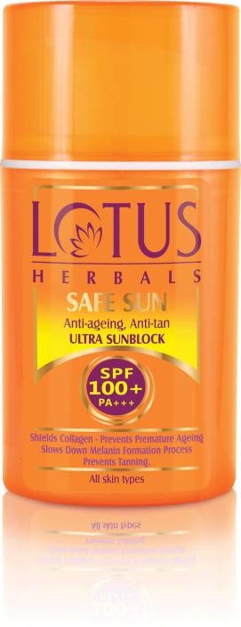 Lotus Herbal Safe Sun Anti Ageing Anti-Tan Ultra Sunblock SPF 100+ PA+++, 30ml