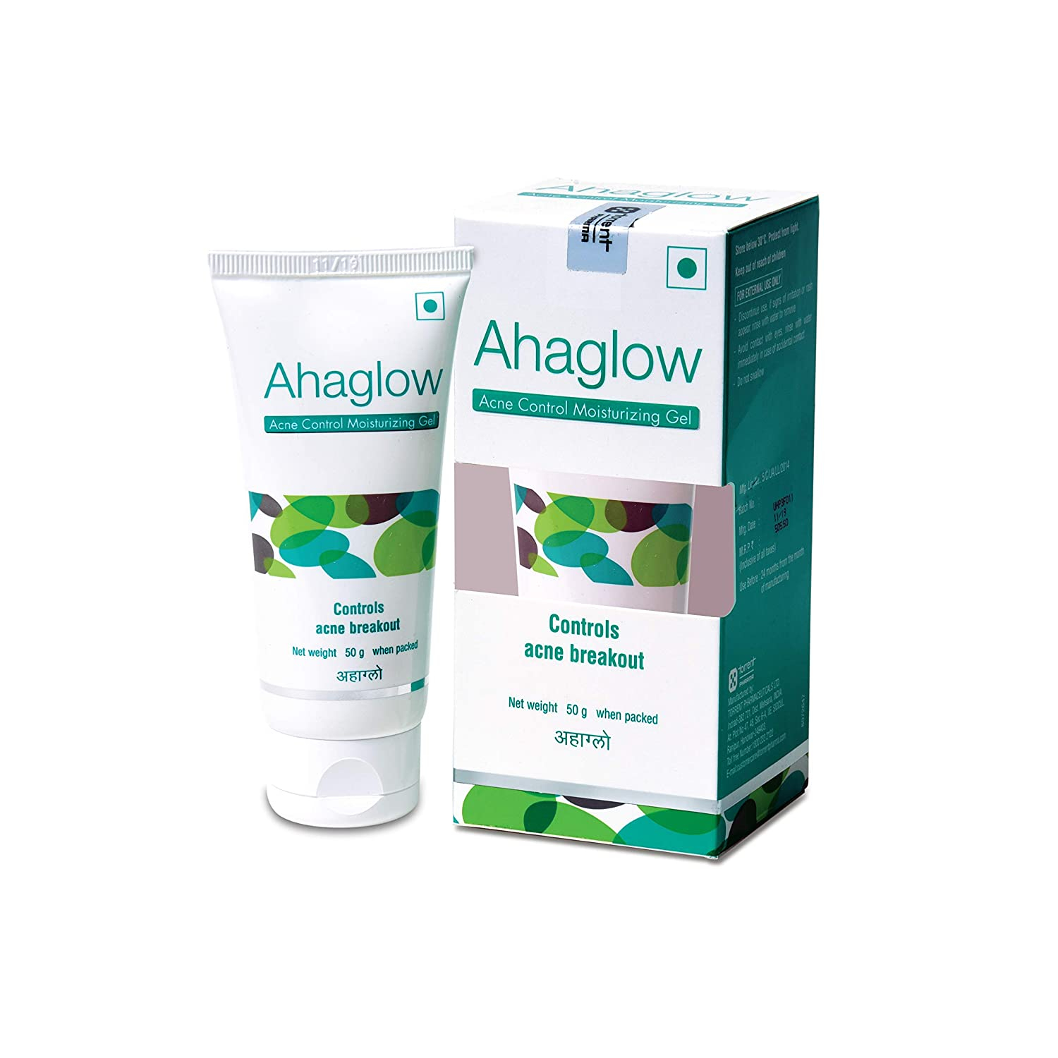 Ahaglow Acne Control Moisturizing Gel - Effectively Control Acne Breakouts- TORRENT - 50gm