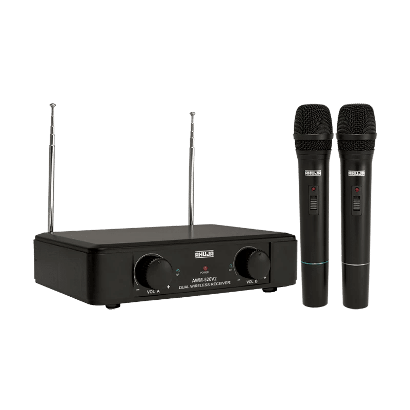 Ahuja AWM 520V2 Microphones | Dual Pa Vhf Wireless Microphones