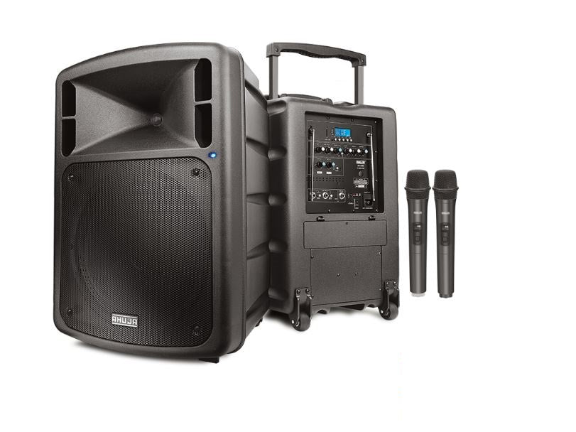 Ahuja Bta-880 | Portable Speaker with Bluetooth,usb,recording and 2 Wireless Mic