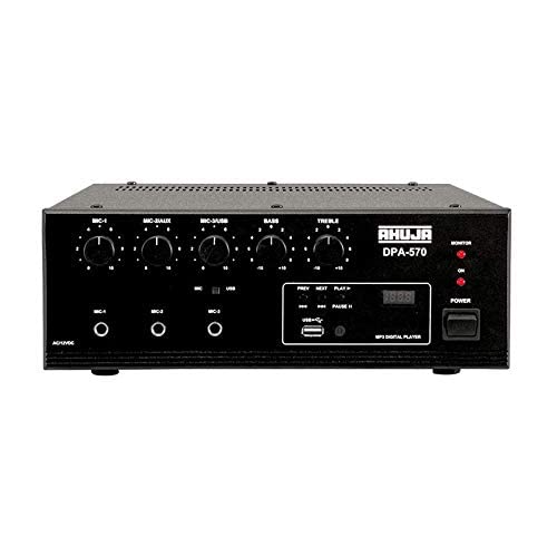 Ahuja Dpa-570M - 50 Watts with Built-In Digital Player Medium Wattage Pa Mixer Amplifier