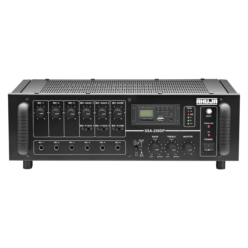 Ahuja Tza-2000dp | 200 Watts with Built-In Digital Player 2 Zone Pa Mixer Amplifier