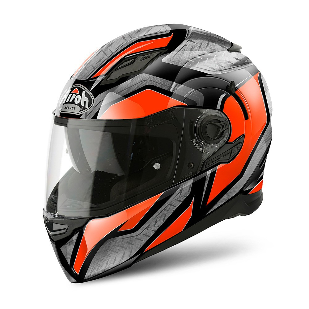 Airoh Movement-s Steel Orange Gloss Full Face Motorcycle Helmet