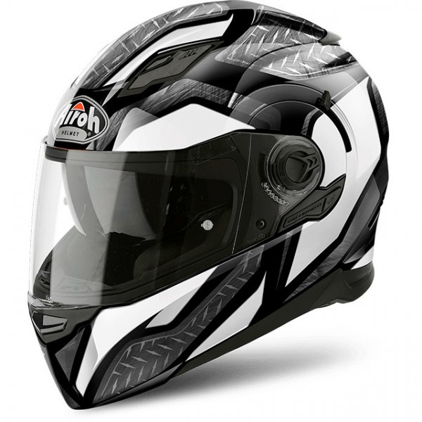 Airoh Movement-s Steel White Gloss Full Face Motorcycle Helmet(mvstt38)