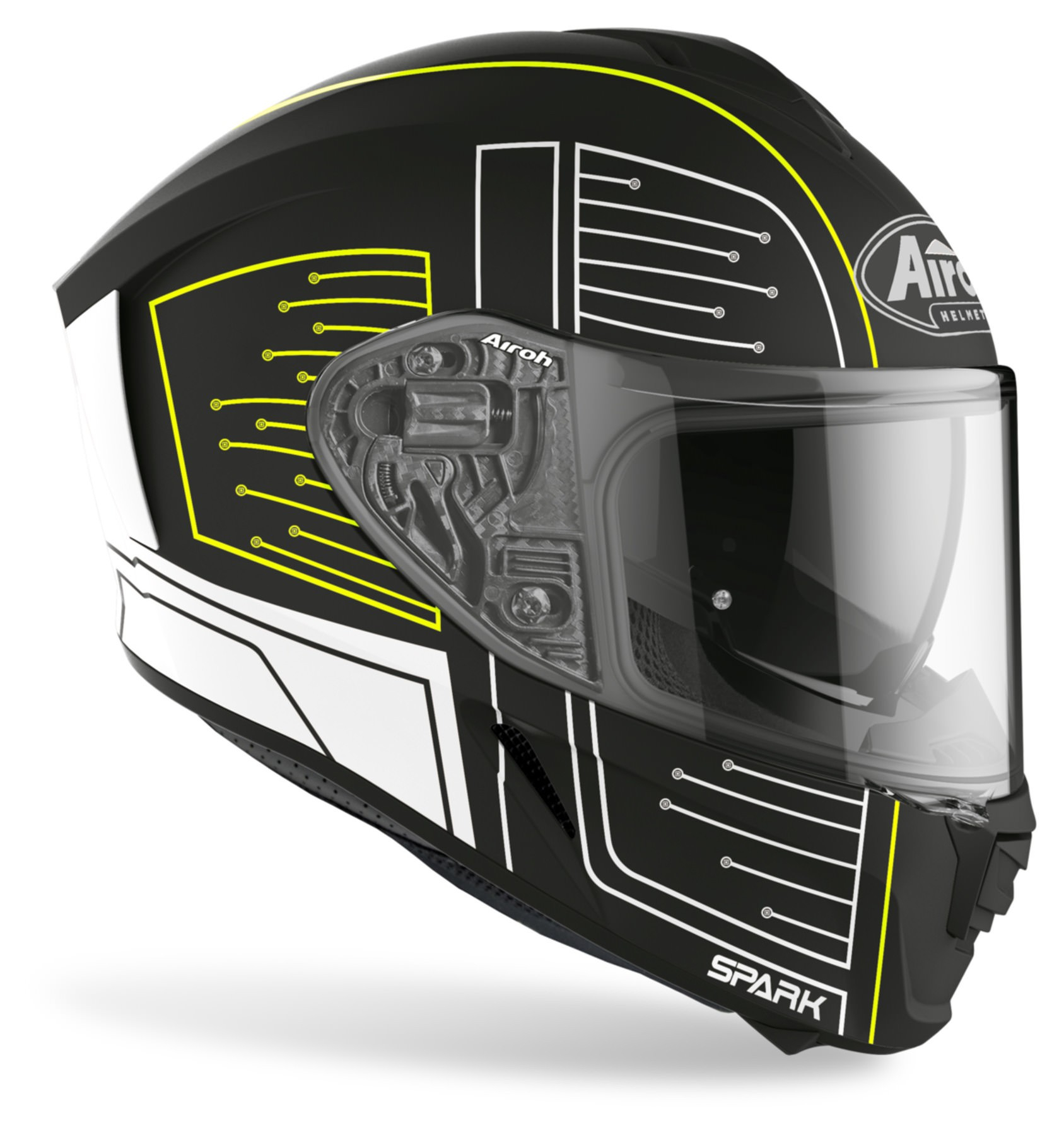 Airoh Spark Shogun Helmet Blue Red Gloss