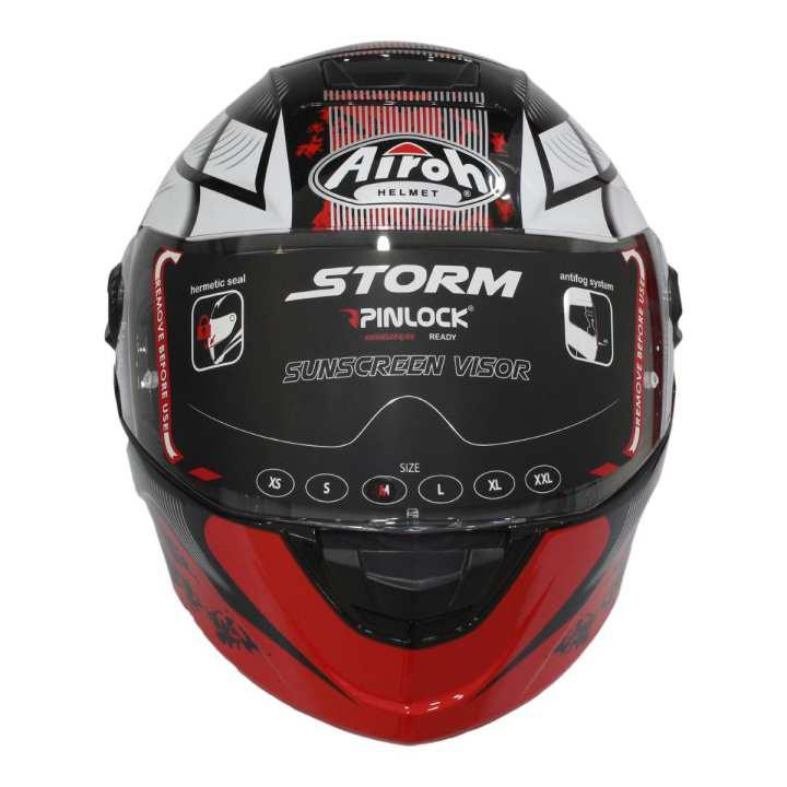 Airoh Storm Starter Red Gloss Full Face Motorcycle Helmet(stst55)