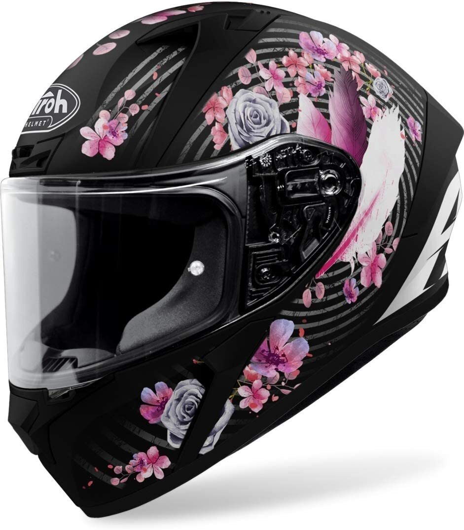 Airoh Valor Mad Motorcycle Helmet (Vam54) - Matte Black/pink