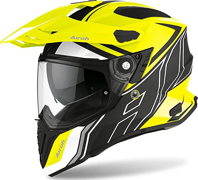 Airoh Commander Duo Matt Yellow Dual Sport Motorcycle Helmet