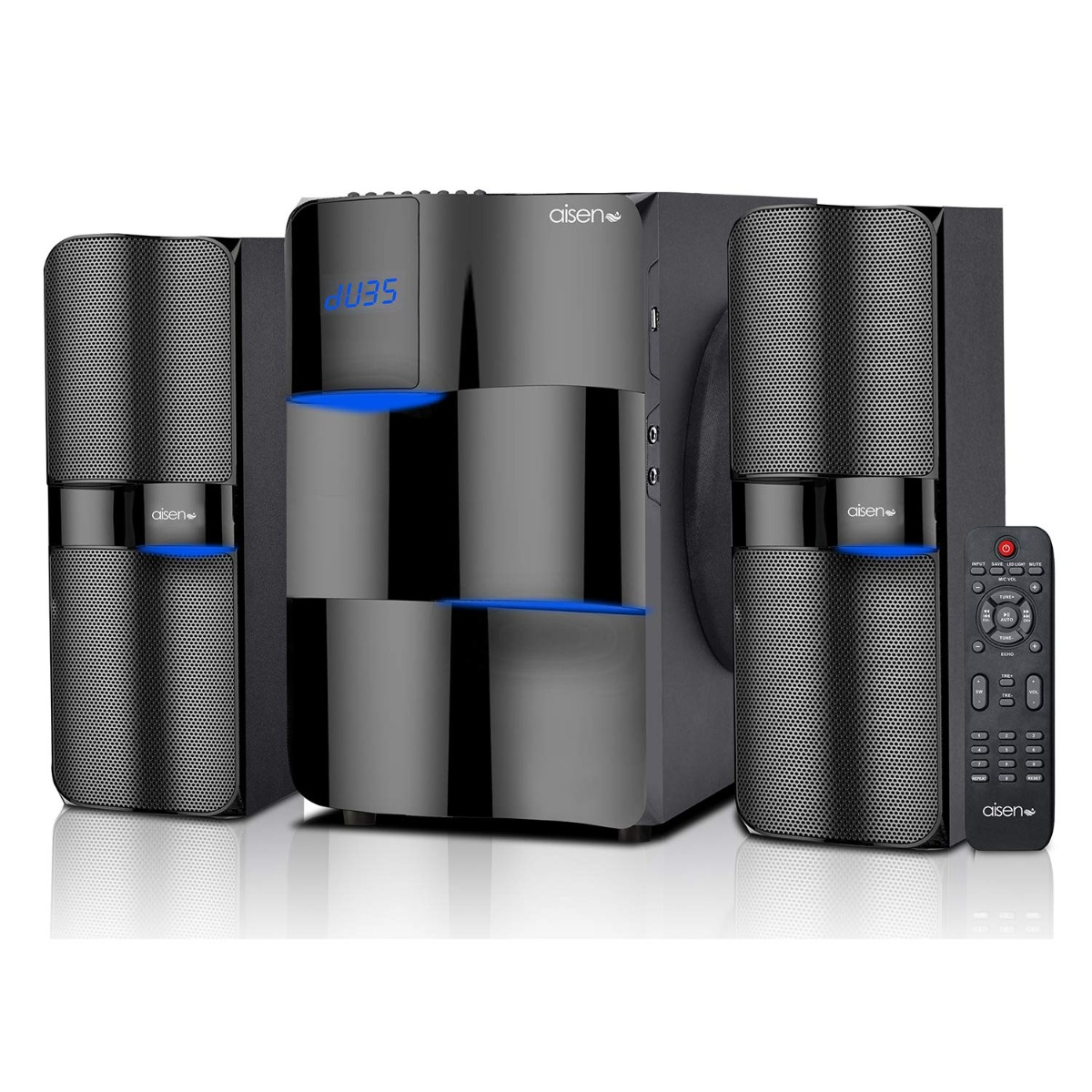 Aisen A14UFB207 120 Watt 2.1 Channel Wireless Bluetooth Multimedia Speaker (Black)