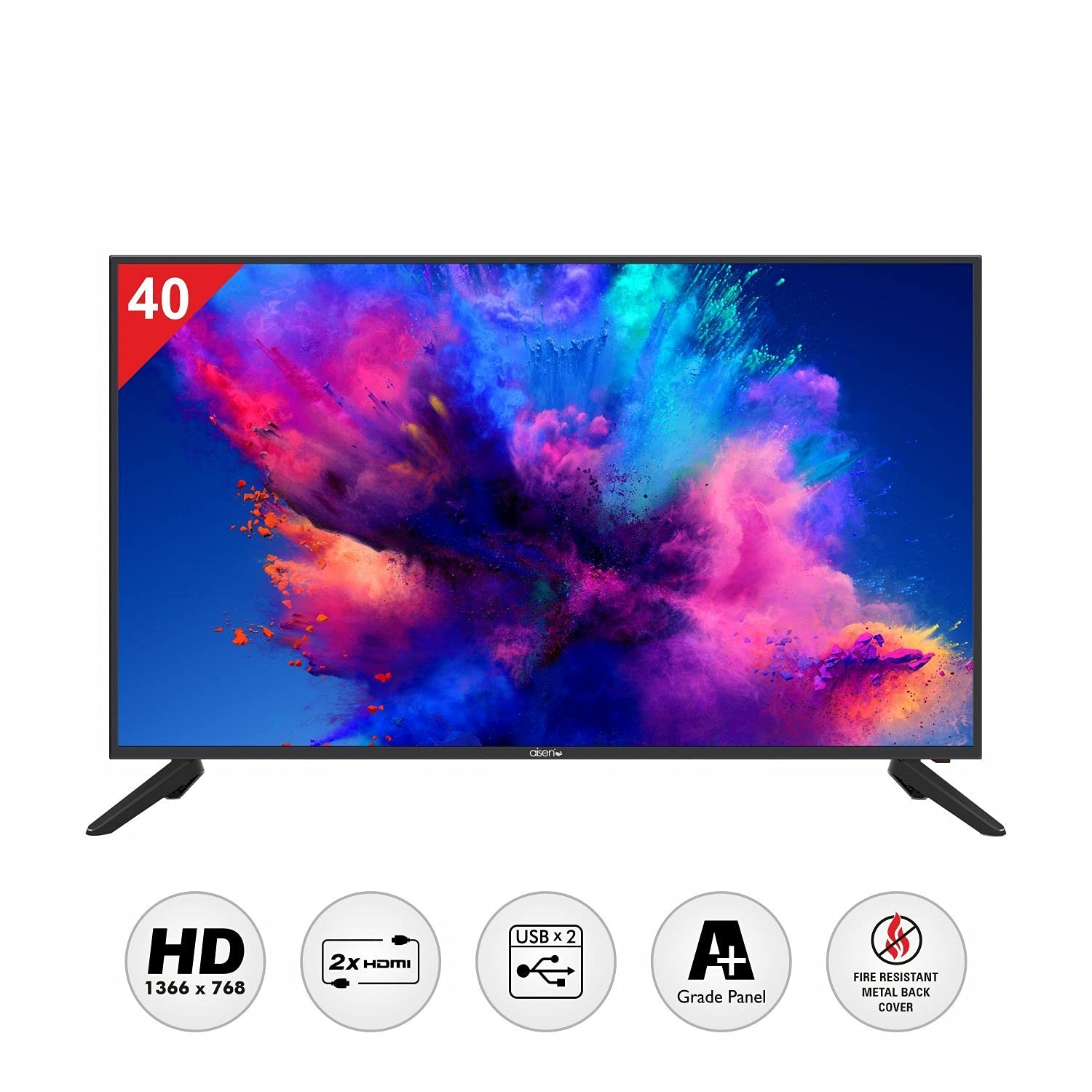 Aisen TV 101 cm (40 Inches) HD Ready Smart LED TV A40HDS953 (Black)