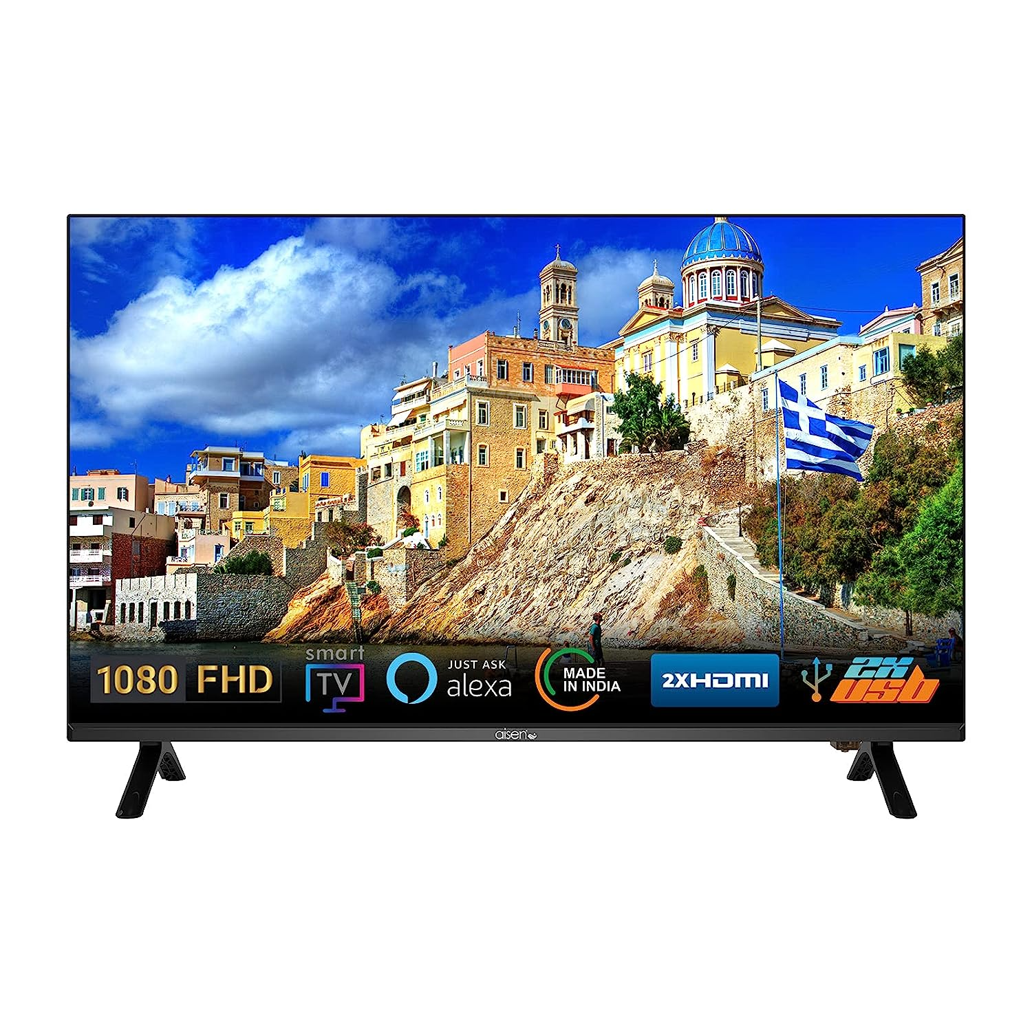 Aisen TV 108 cm 43 Inches Full HD Smart Android LED TV A43FDS963 (Black)