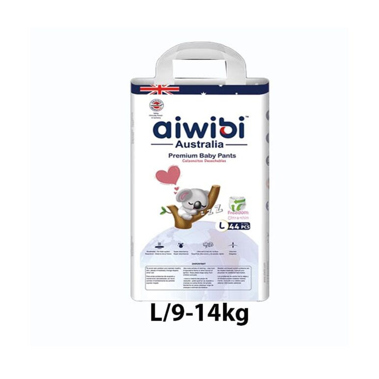 Aiwibi Australian Disposable Breathable Baby Diapers With Elastic Waistband - L44