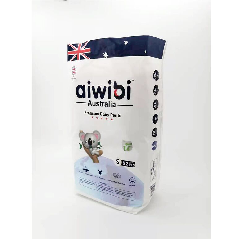 Aiwibi Australian Disposable Breathable Baby Diapers With Elastic Waistband - S52