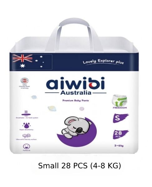 Aiwibi Australian Disposable Breathable Baby Diapers With Elastic Waistband S28 