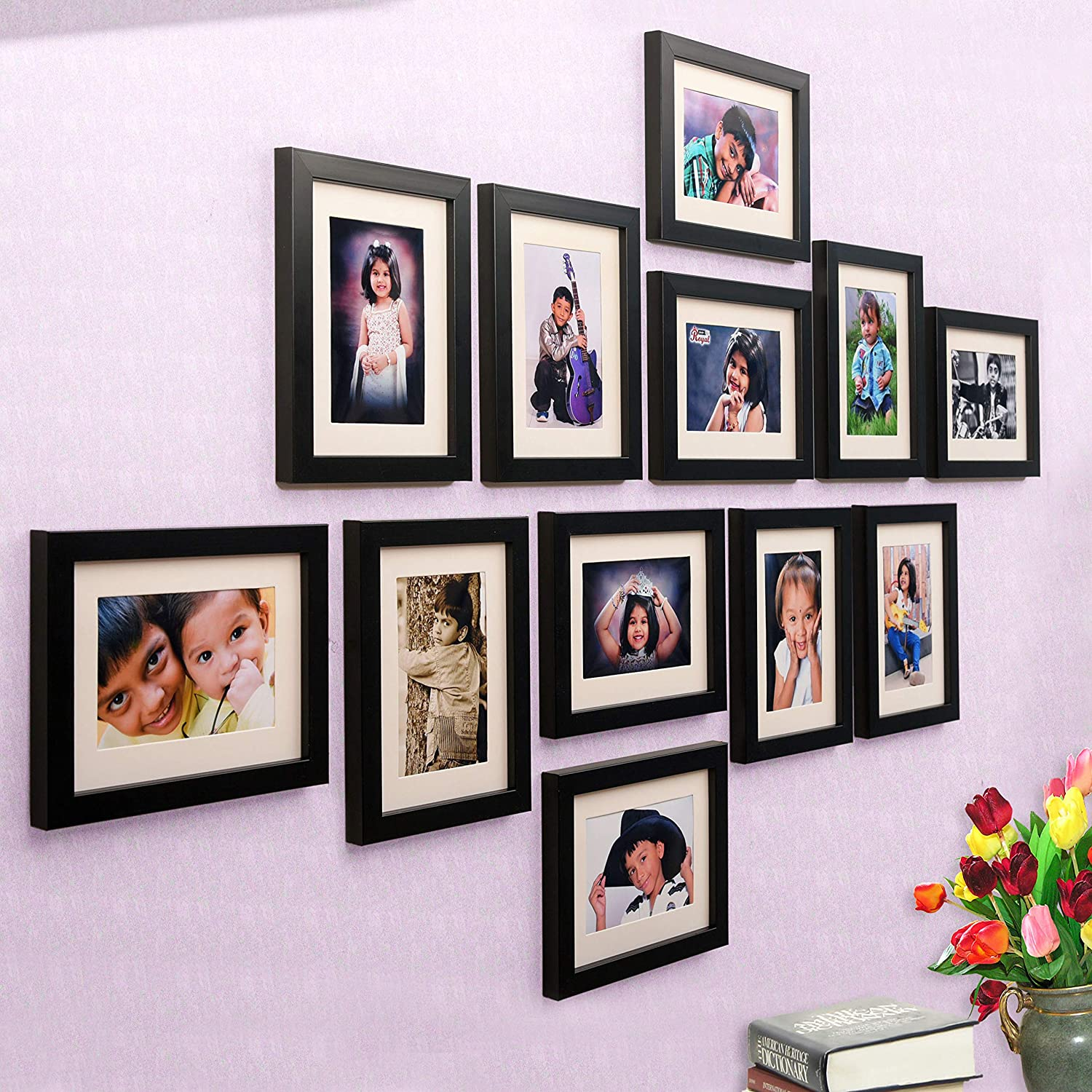 Ajanta Royal Classic set of 12 Individual Photo Frames (12-6x8 Inch) (Black)