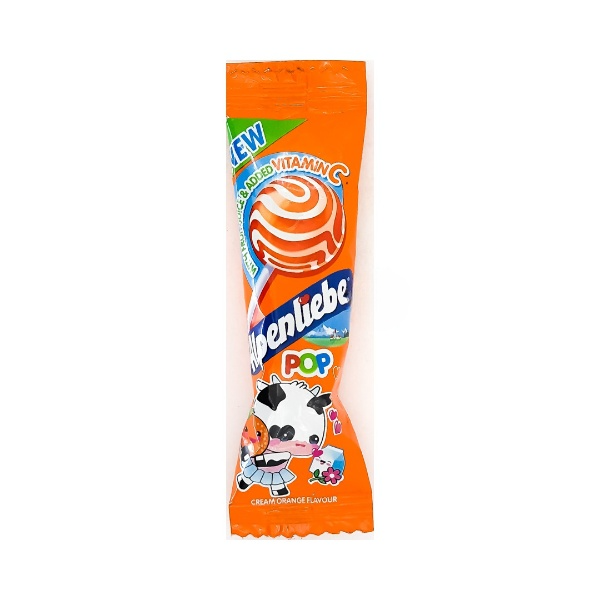 Alpenliebe Lollipop, Cream Orange Flavour, 8 gm
