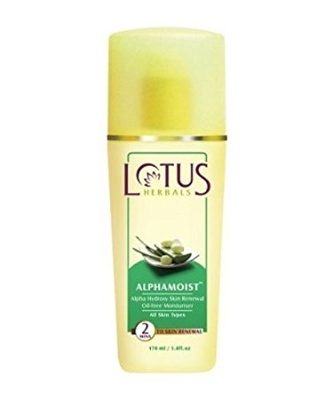 Lotus Herbal Alphamoist Alpha Hydroxy Skin Renewal Oil Free Moisturiser -170ml