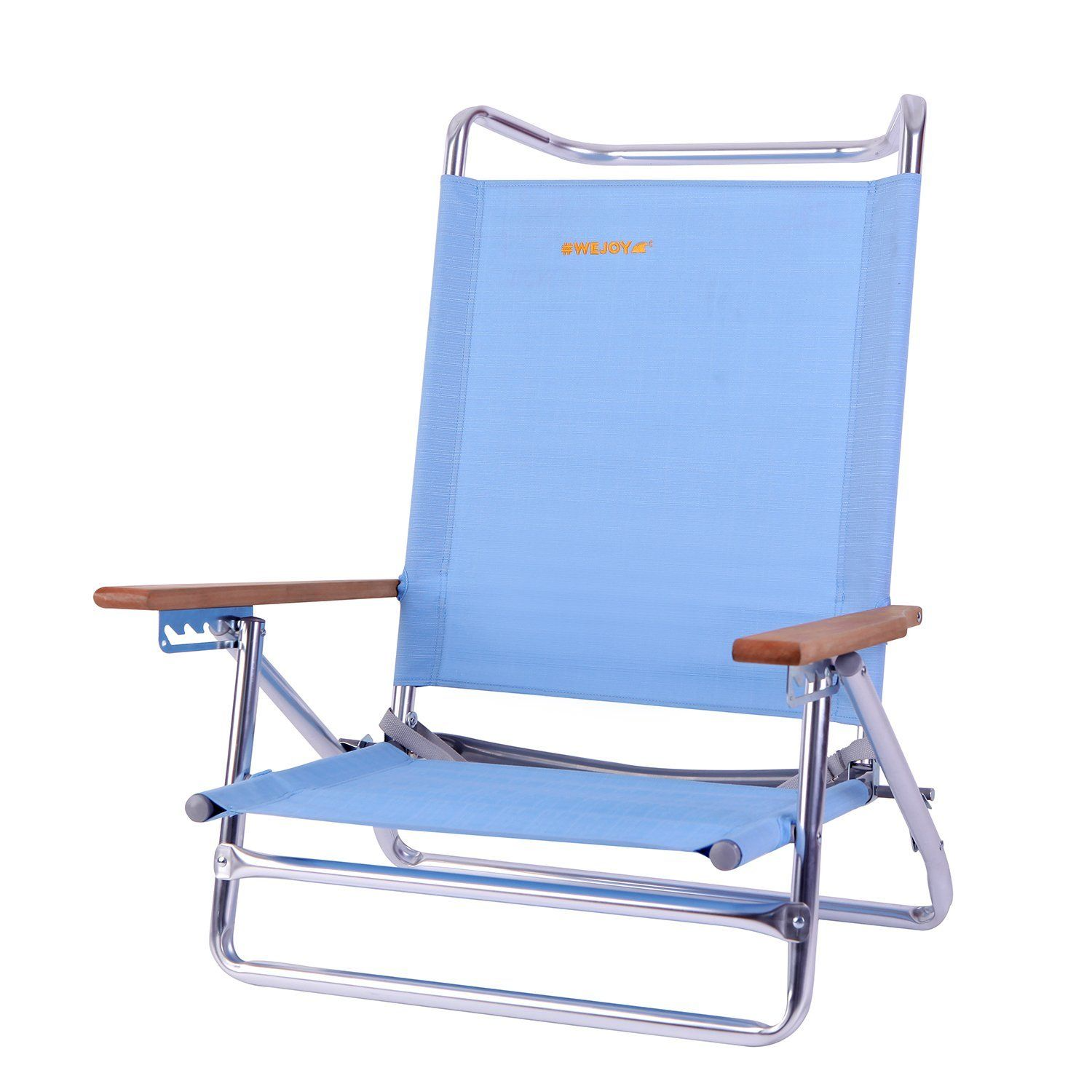 Kingcamp Wejoy Aluminum 4 Position Lightweight Portable Stable Heavy Duty Beach Chair