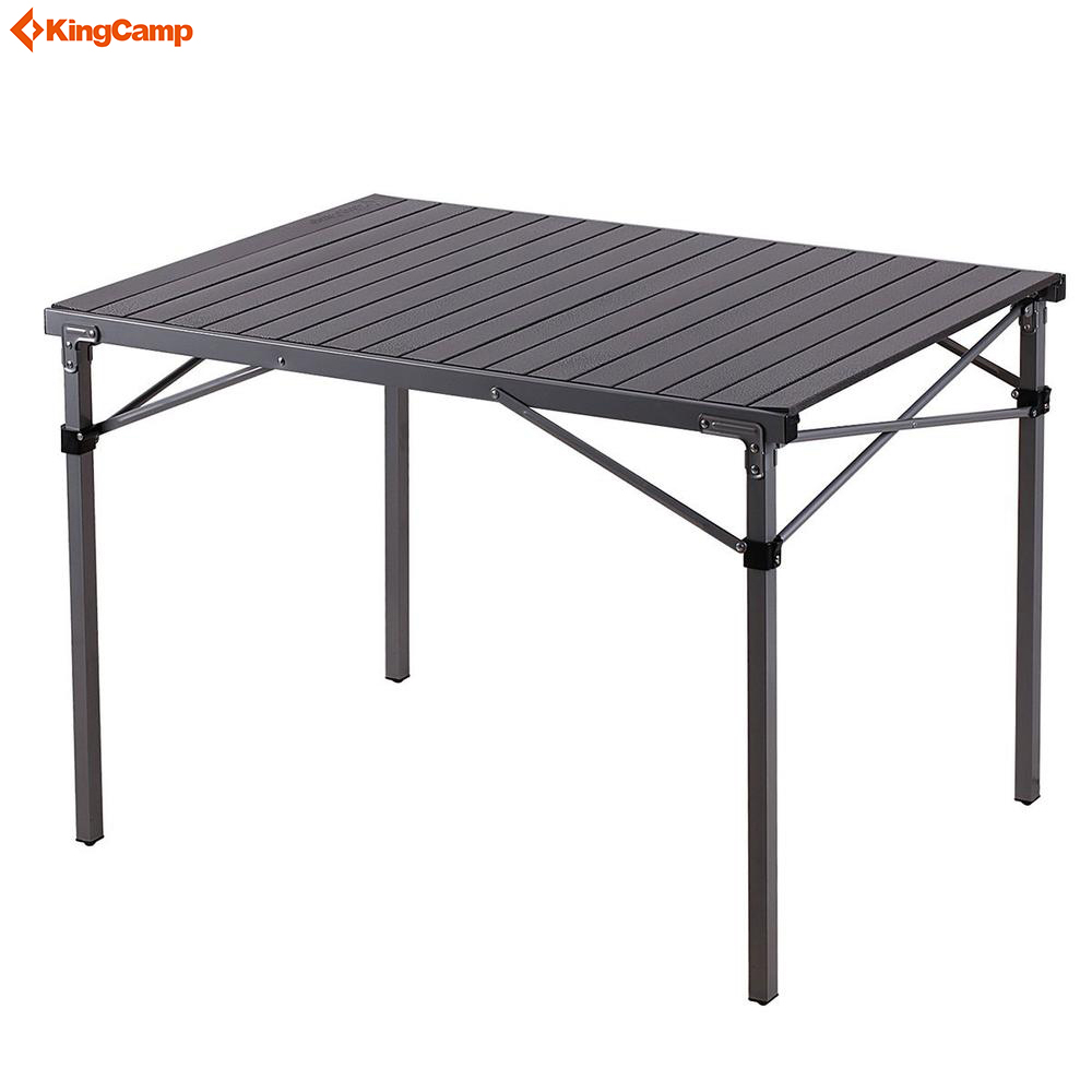 Kingcamp Aluminium Compact Folding Tables Black