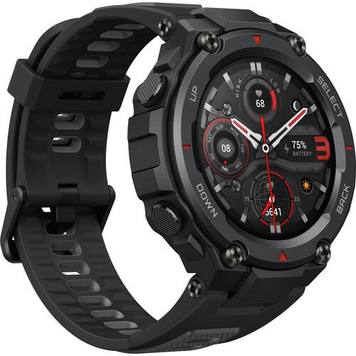Amazfit T-Rex Pro Smart Watch for Men Rugged Outdoor GPS Fitness Watch, 15 Military Standard Certified, 100+ Sports Modes, 10 ATM Water-Resistant, 18 Day Battery Life, Blood Oxygen Monitor, Black