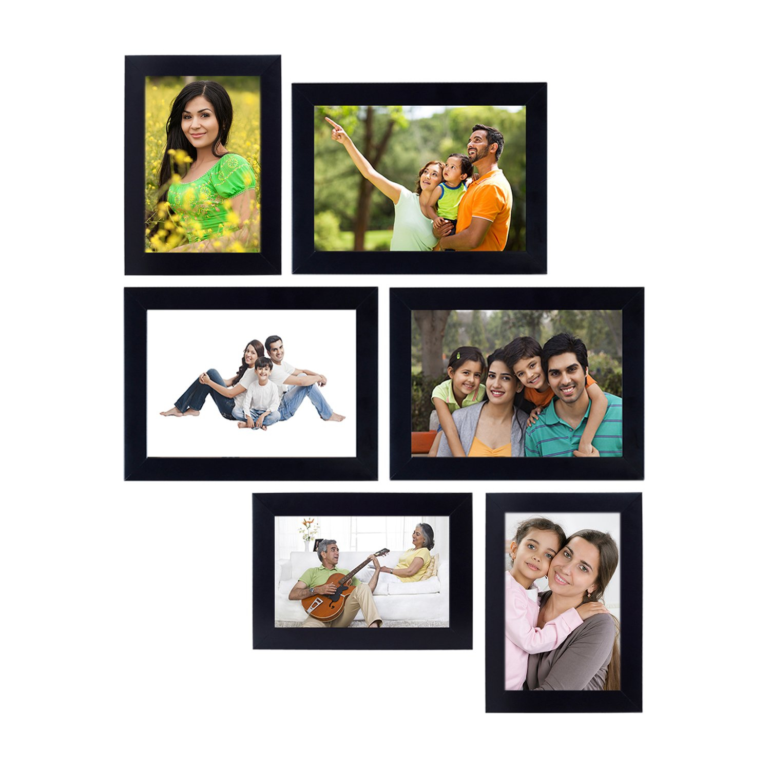 Amazon Brand - Solimo Collage Photo Frames (Set of 6, Wall Hanging)