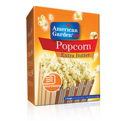 American Garden Microwave Popcorn, Extra Butter