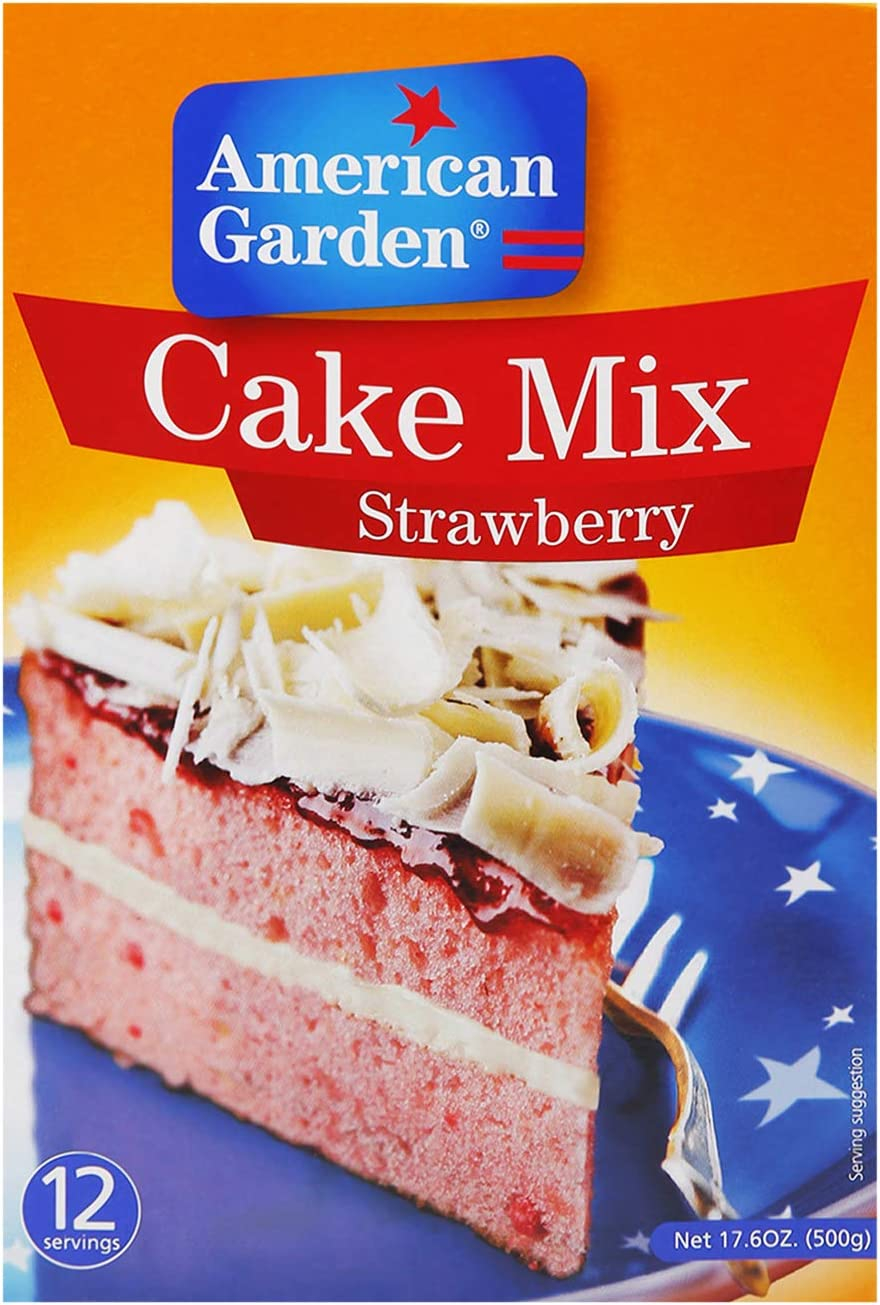 American Garden Mix Strawberry Cake, 500 G