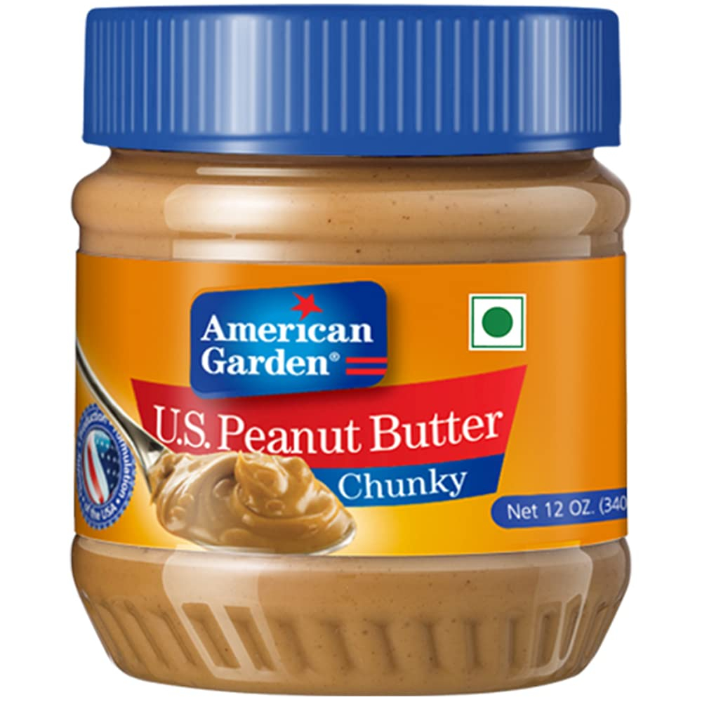 American Garden U.S. Peanut Butter, Chunky, 340 g