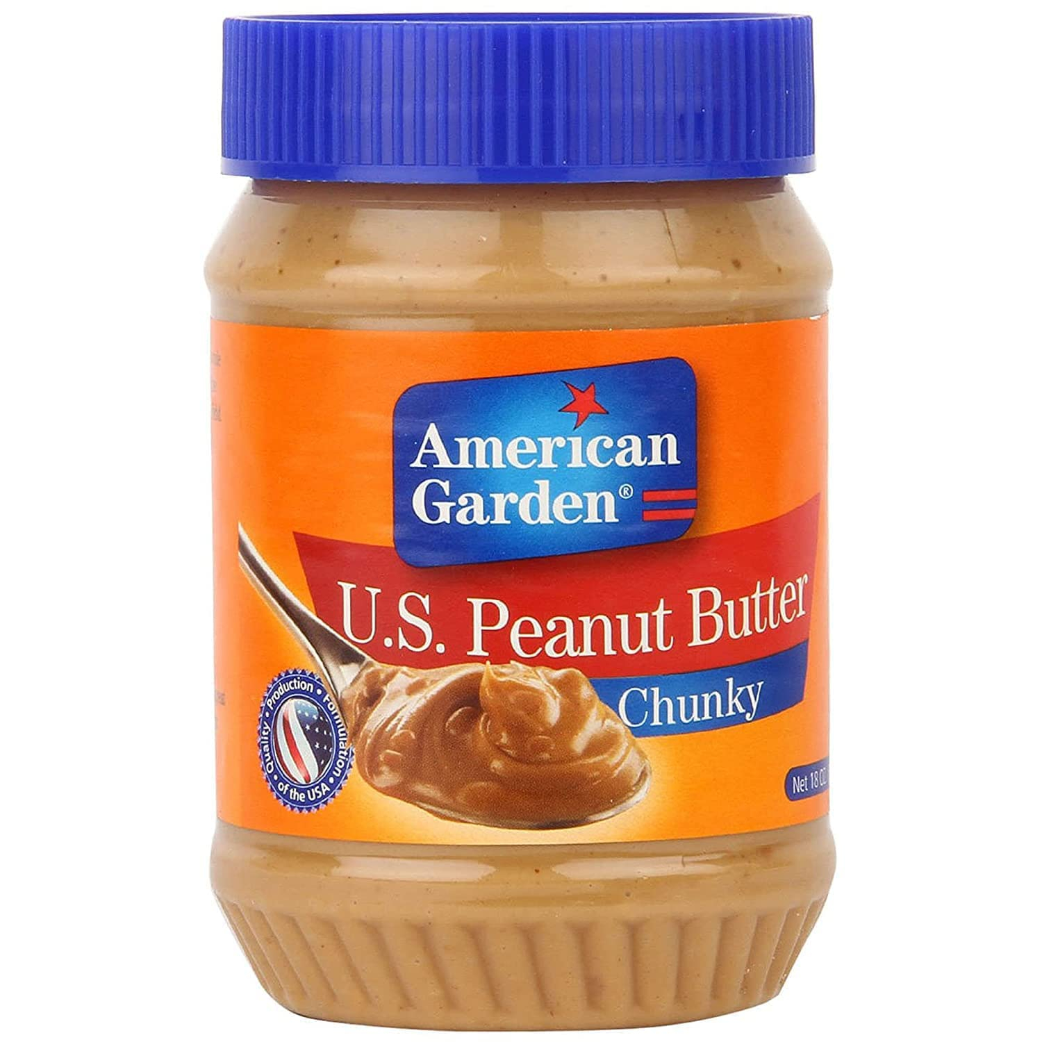 American Garden U.S. Peanut Butter Chunky, 510 g