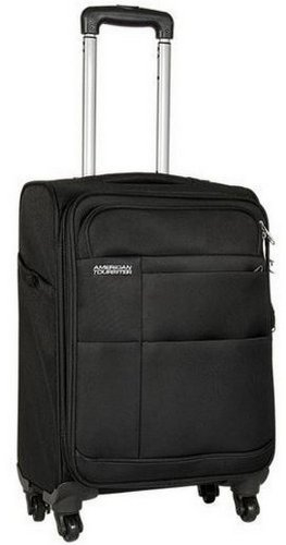 American Tourister Speed Fabric Black Suitcase 76 cm