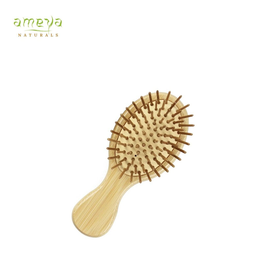 Ameya Naturals Bamboo Mini Travel Hair Brush