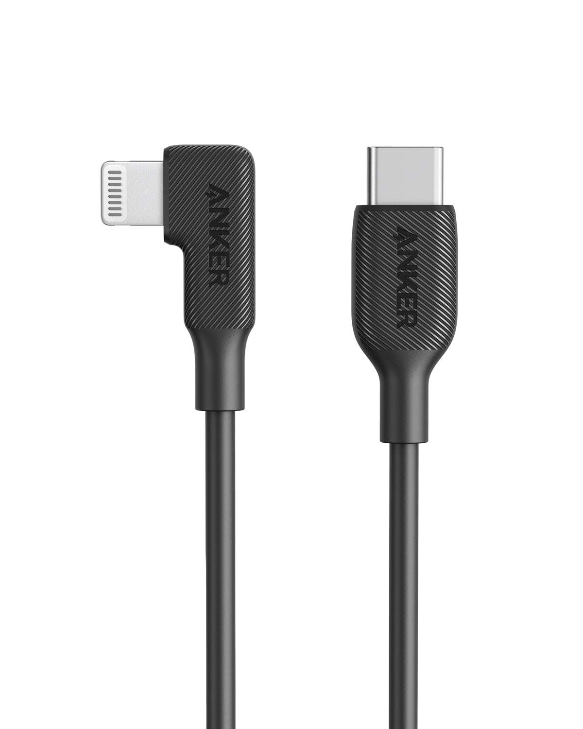 Anker USB-C to 90 Degree Lightning Cable (6 ft), MFi Certified, Supports Power Delivery for iPhone SE / 11 Pro/X/XS/XR / 8 Plus/AirPods Pro, iPad 8, iPod Touch, and More(Black)