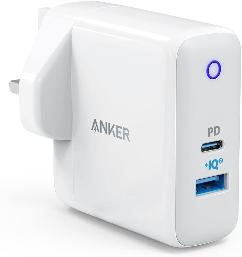 Anker A2626 PowerPort PD+2 33W PD + PIQ2.0 USB-C Wall Charger with LED Indicator Power Deliver Fast Charge