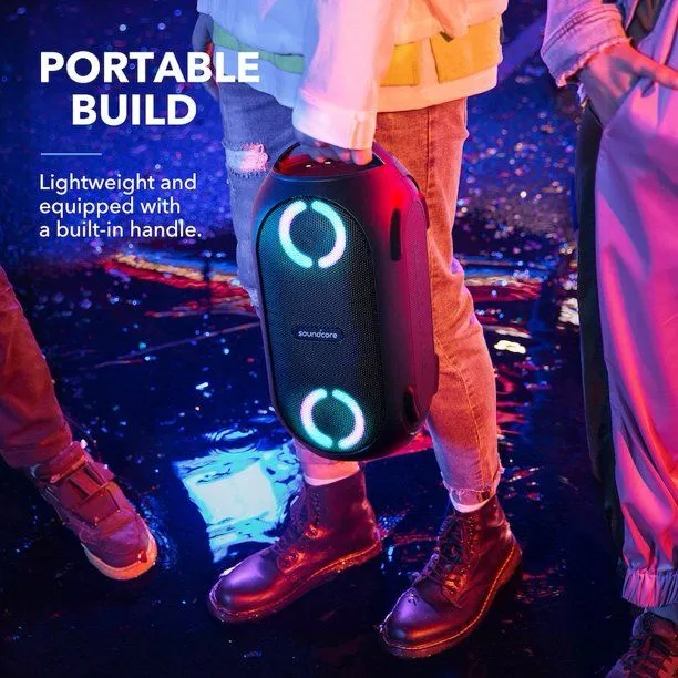 Anker Soundcore Rave PartyCast Wireless Party Speaker | Black | 80W | IPX7 Waterproof | 18-Hr Playtime