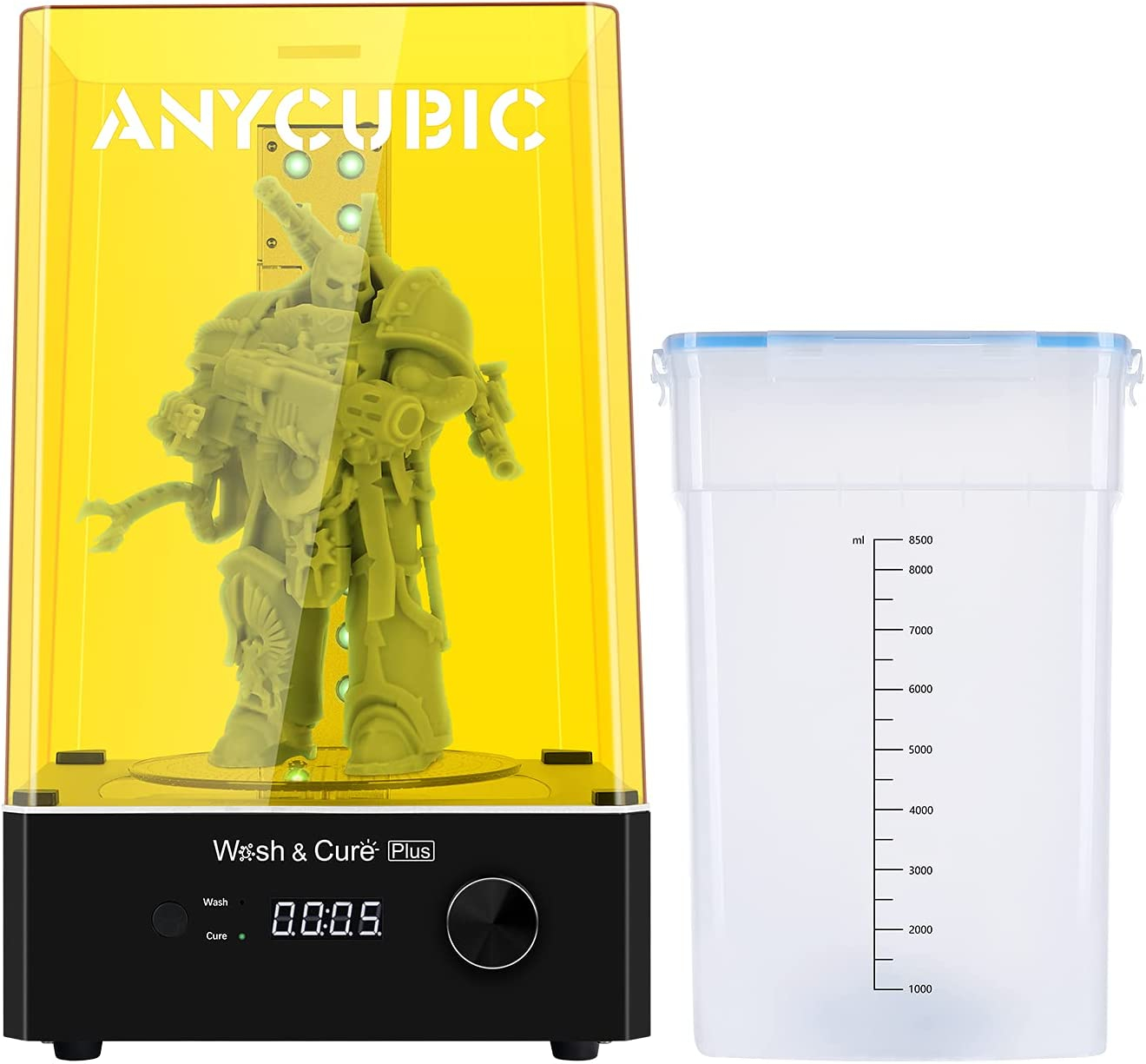 ANYCUBIC Wash Cure Machine Plus, 2 in 1 Large UV Washing & Curing Box L-Shaped Strip Curing Light for Photon Mono X LCD SLA DLP 3D Printing Models, Curing Size: 190mm(D) 245mm(H)