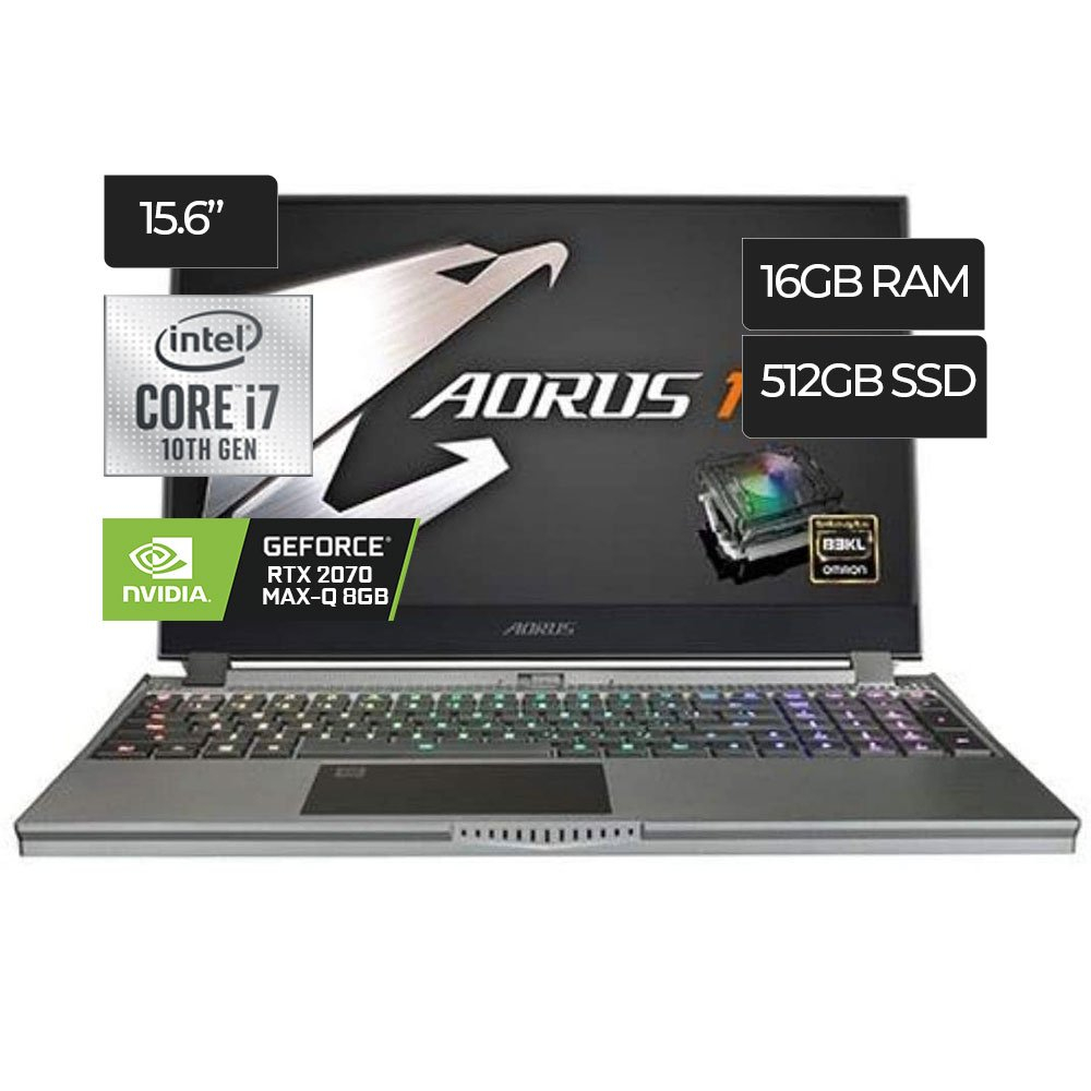 GIGABYTE AORUS 15G Intel i7-10875H, 16GB DDR4, 512GB NVMe SSD, 15.6-inch FHD 240Hz IPS 100% SRGB, RTX 2070 Max-Q 8GB, Windows 10