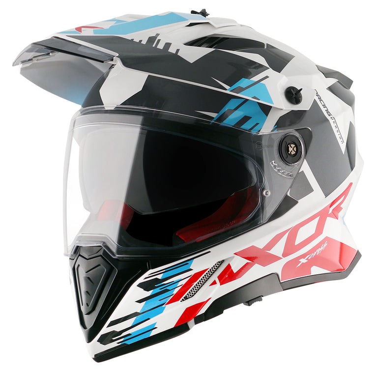 Axor X-cross X1 Dual Visor Helmet White Red