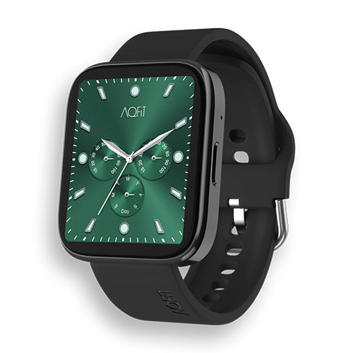 AQFIT W9 Quad BT Calling with Voice Assistant Smartwatch-Black
