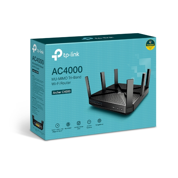 Tp-Link Archer C4000 Ac4000 Mu-Mimo Tri-Band Wifi Router