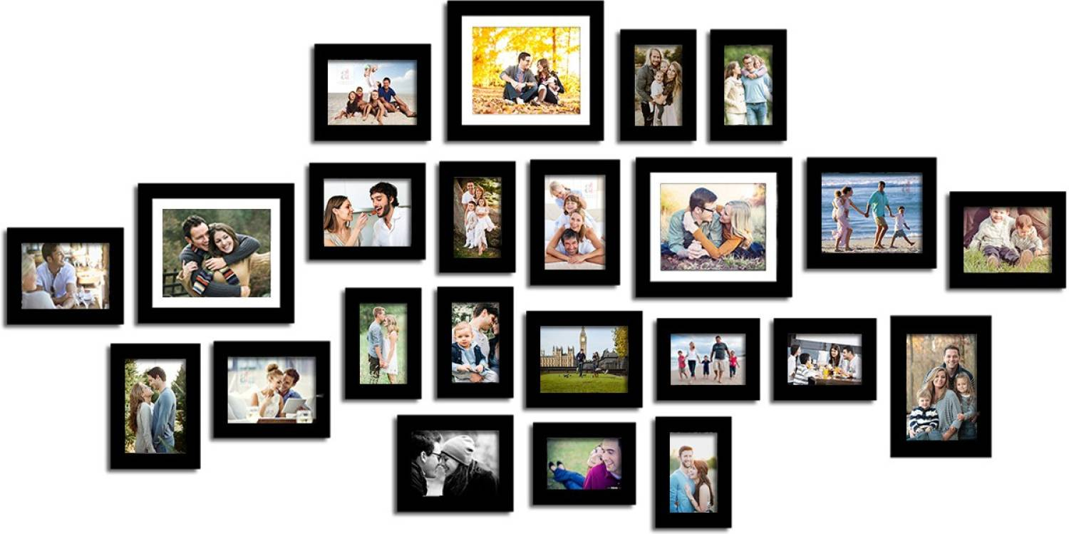 Art Street Extravagant Wall Picture Frame Set of 23 Picture Frames for Living Room (Multiple Size, Black)