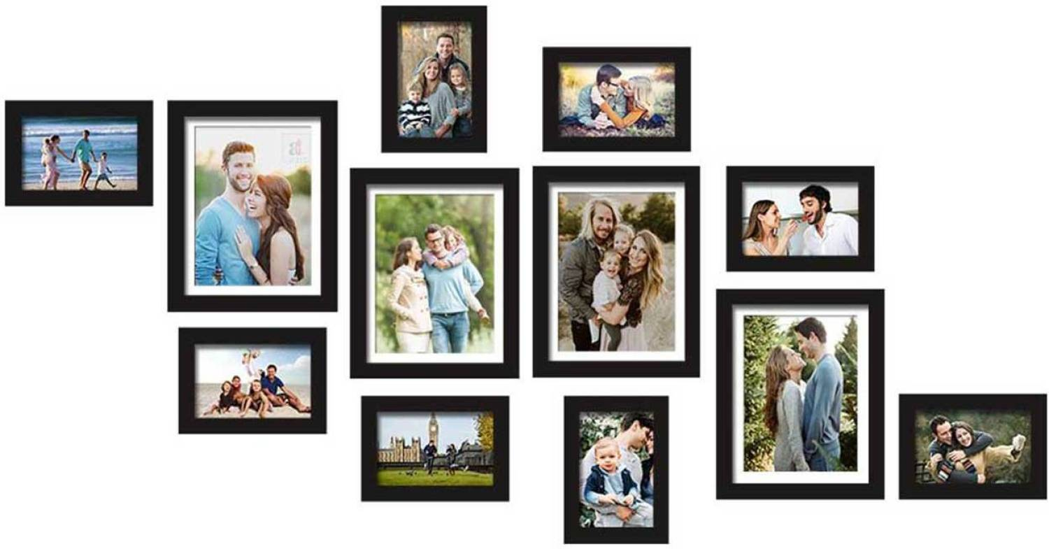 Art Street Set of 12 Individual Black Wall Photo Frames Wall Hanging