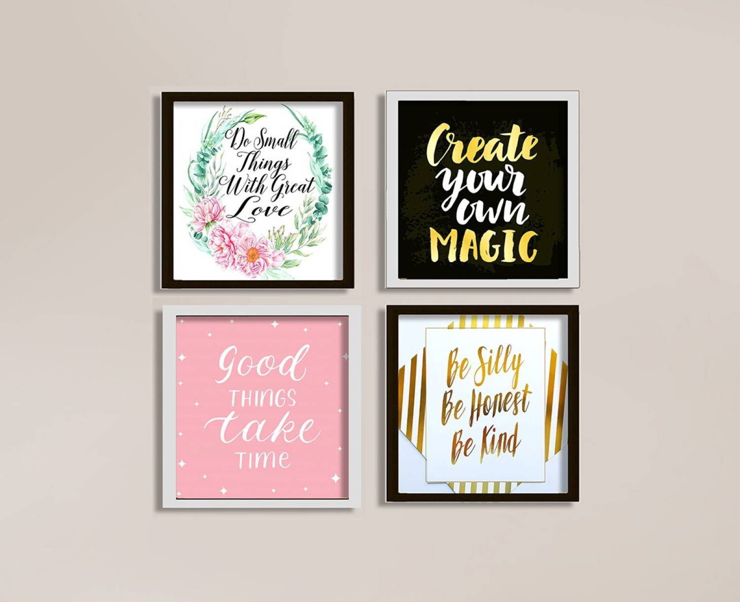 Motivational and Inspirational Quote Printed Quotes Office School Poster with Frame