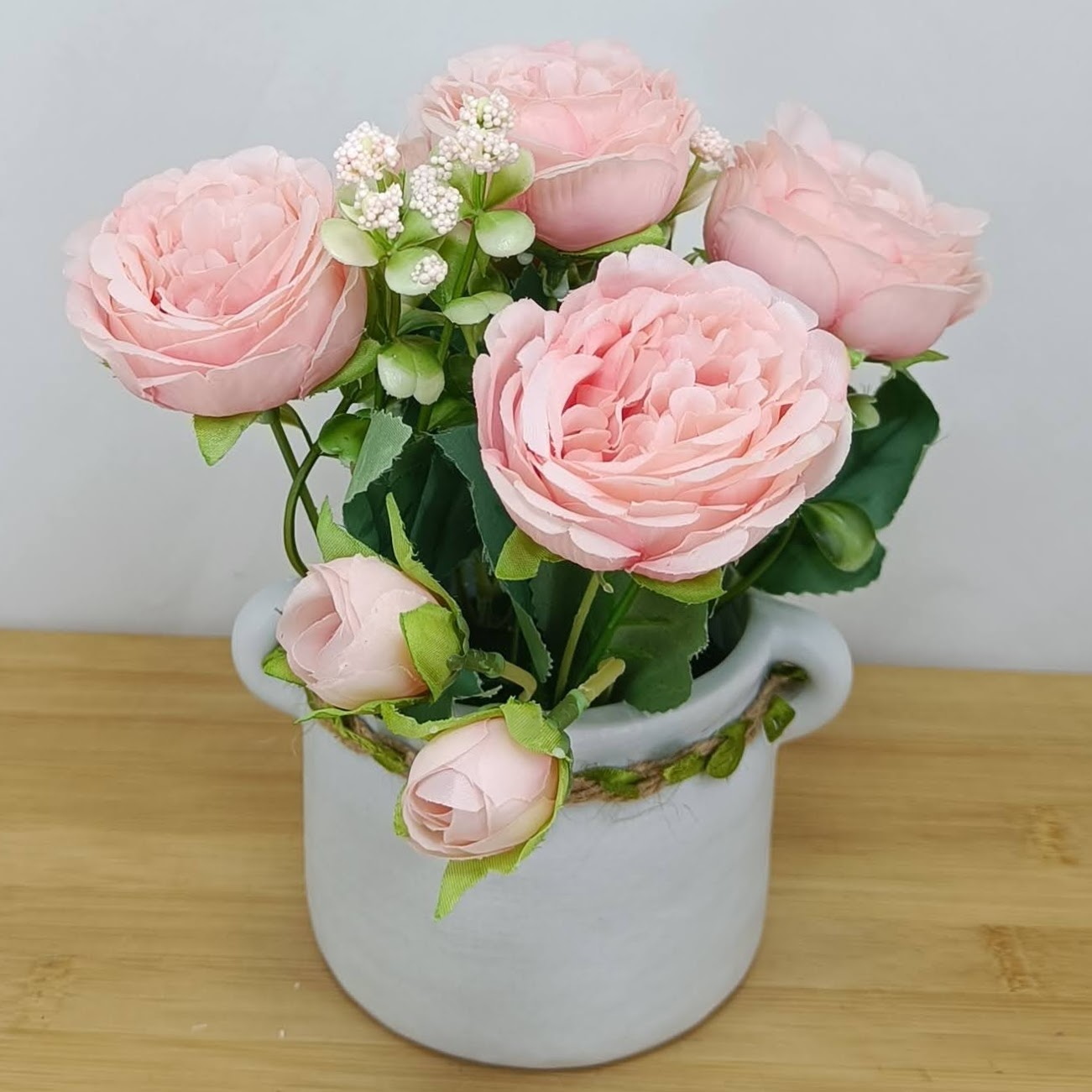 Laughing Buddha - Artificial Flower Ceramic Pot (PC280)