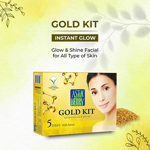 Asta berry Gold Facial Kit 750 5 Steps with Serum