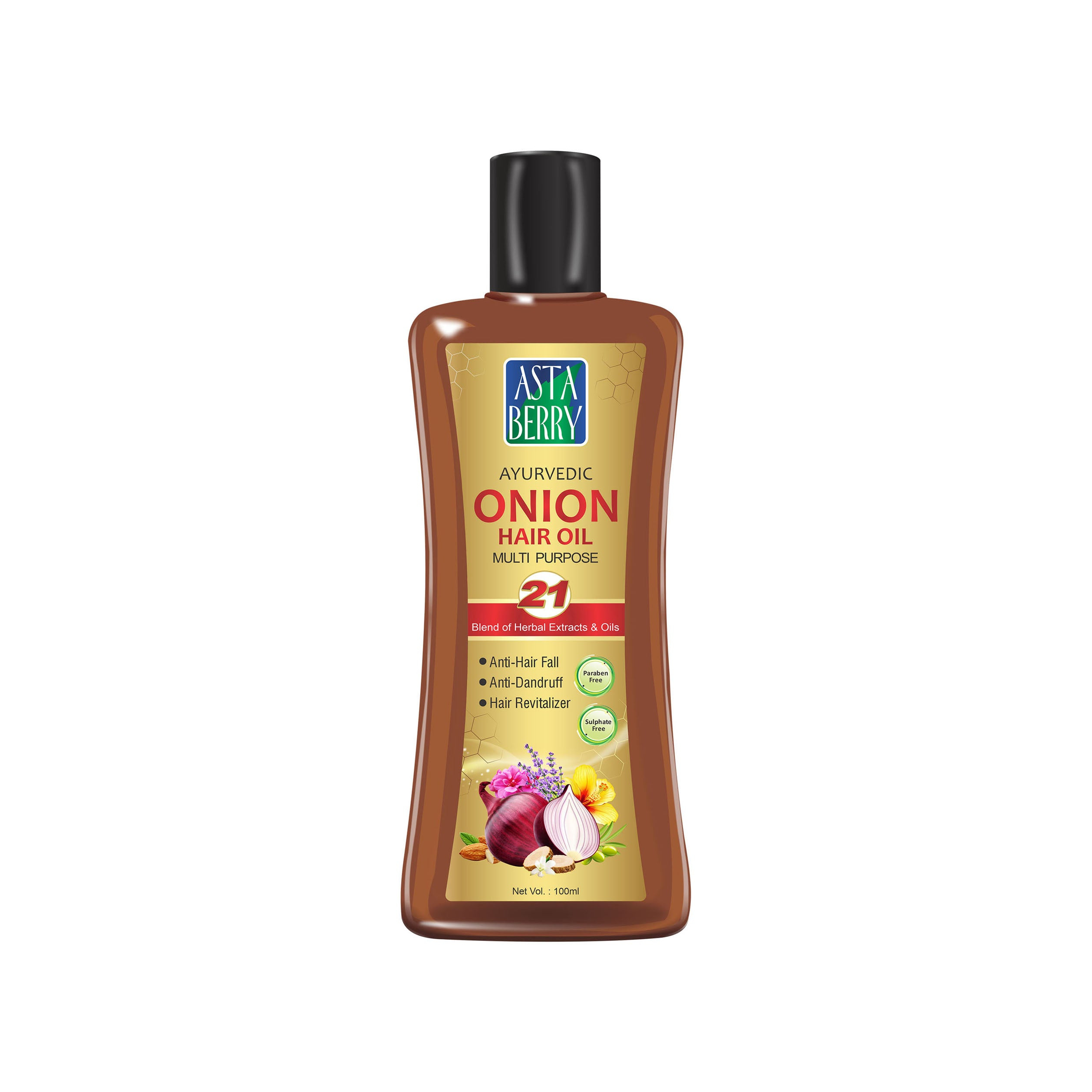 Astaberry Onion Hair Oil For Hair Growth | Anti Dandruff Oil