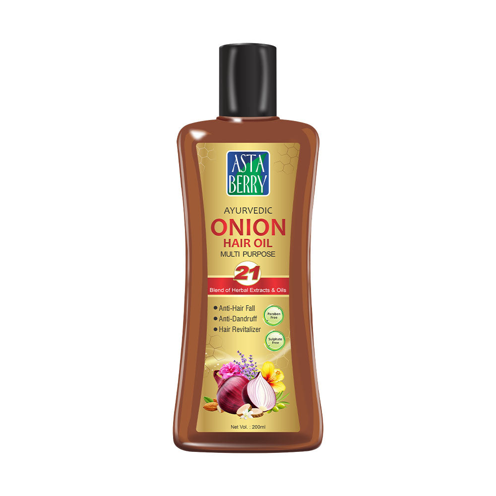 Astaberry Onion Hair Oil For Hair Growth | Anti Dandruff Oil 200ml